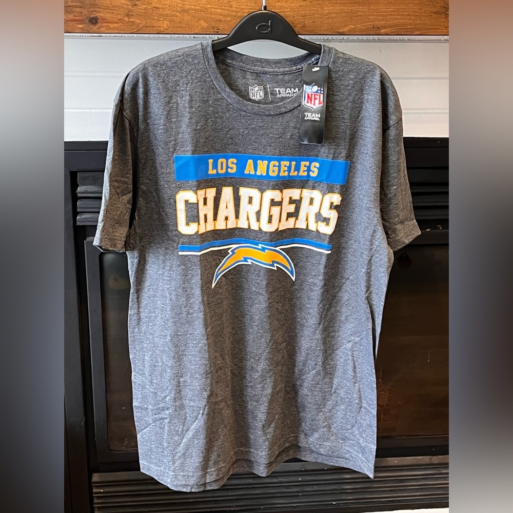 🌙 B118 Los Angeles Chargers Gray T-Shirt